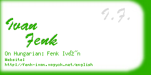 ivan fenk business card